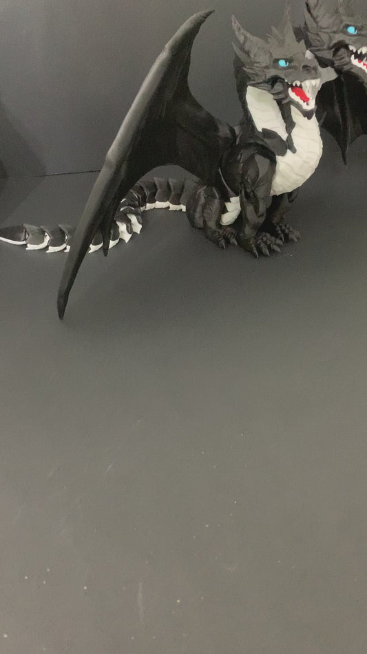 Fierce Three-Headed Dragon - Articulated 3D Printed Fantasy Figurine